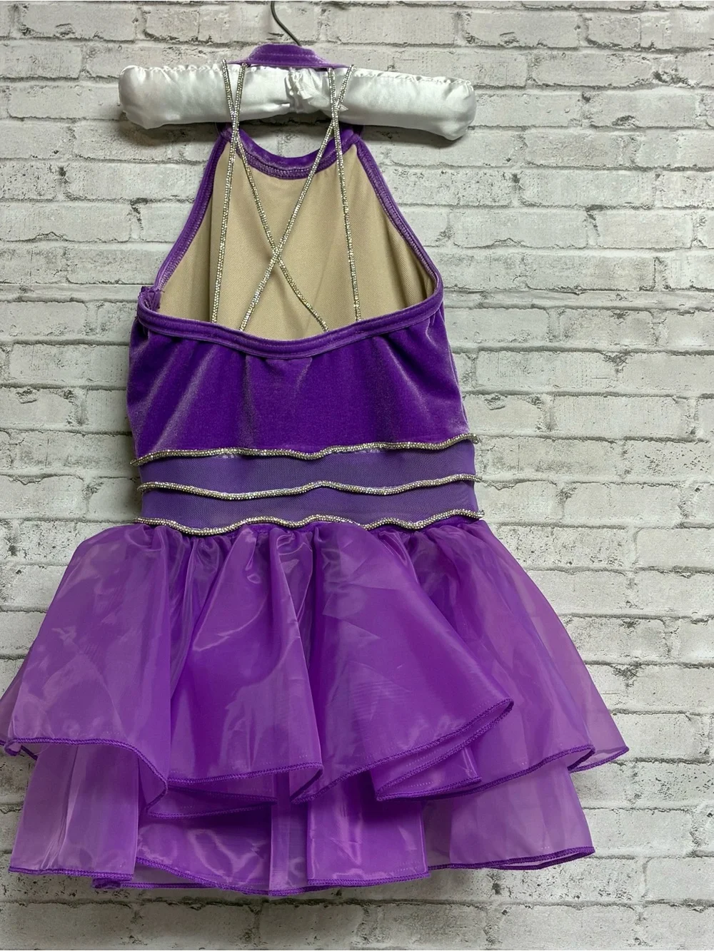 Weissman Showtime Amethyst Ballet Dance Costume 7/8 Gloves Pageant Sequin #16742